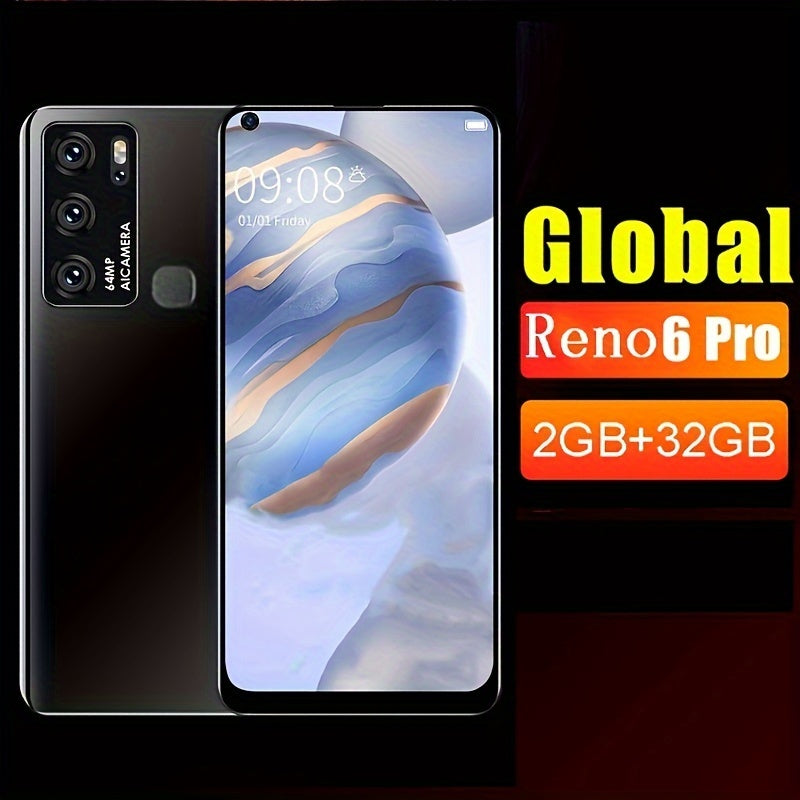 Stay connected with the Reno6 Pro smartphone—featuring 2GB RAM, 32GB storage, a 6.35-inch screen, and dual SIM card support for flexible use!