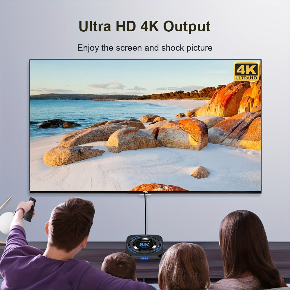 Experience wireless voice control with this advanced media player set-top box, offering seamless streaming and entertainment at your command.