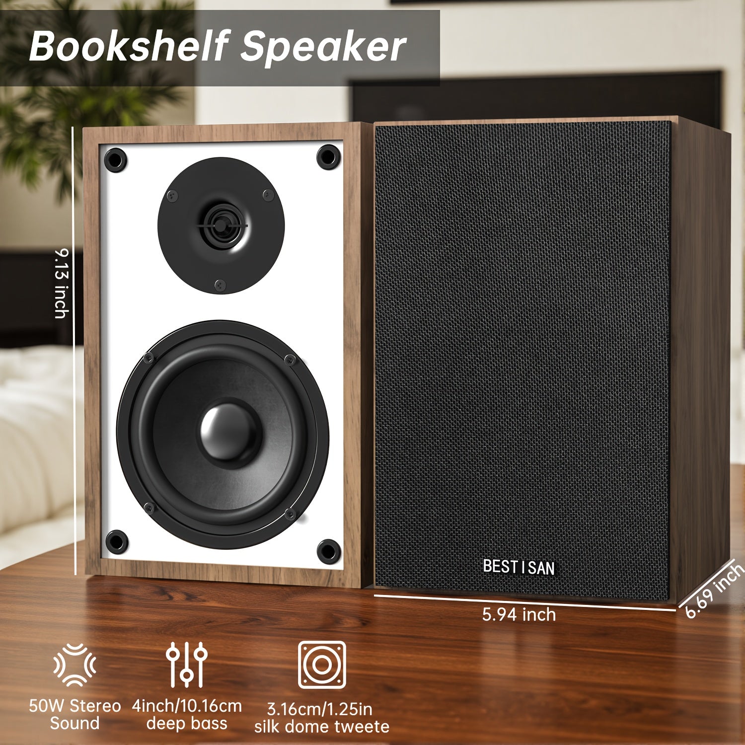 Bookshelf Wireless Speaker/Computer Speakers