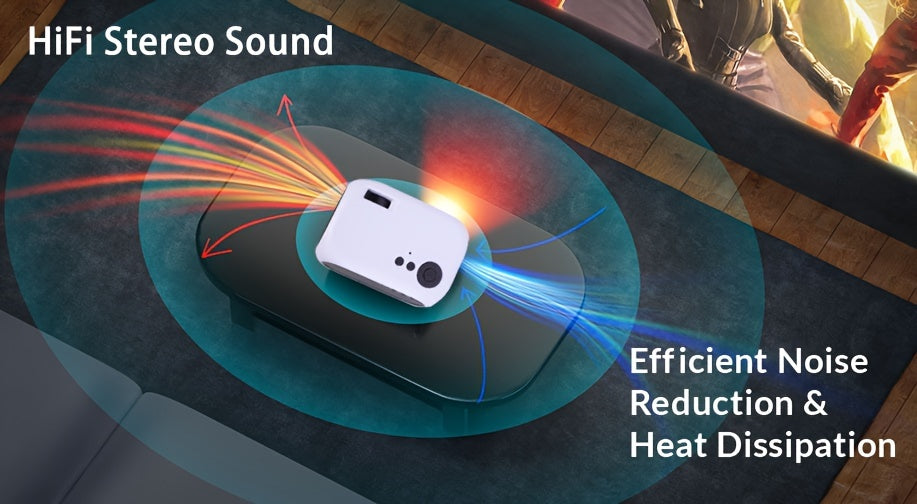 Portable HD Projector For Phone Compatible With IOS/Android/USB/ Laptop/PC/TV Stick/DVD/Game