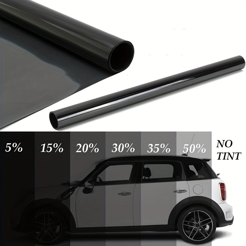300cmx50cm/118.11inx19.69in Black Car Window Foils Tint Tinting Film Roll Car Auto Home Window Glass Summer Solar UV Protector Sticker Films