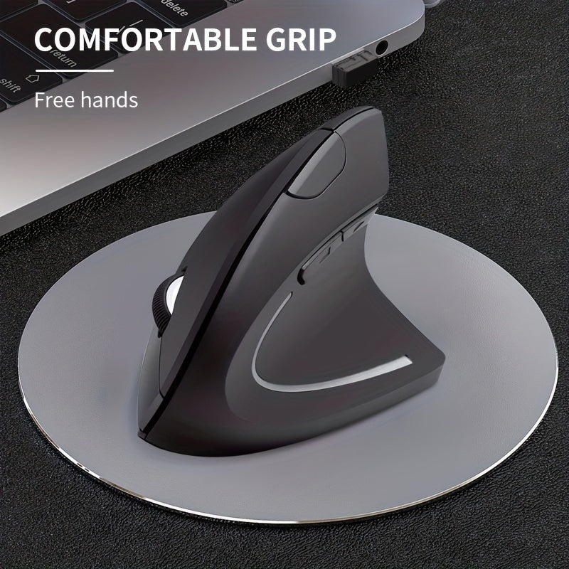 Navigate comfortably with this 2.4GHz ergonomic wireless mouse—designed for smooth, precise control and long-lasting wireless freedom!