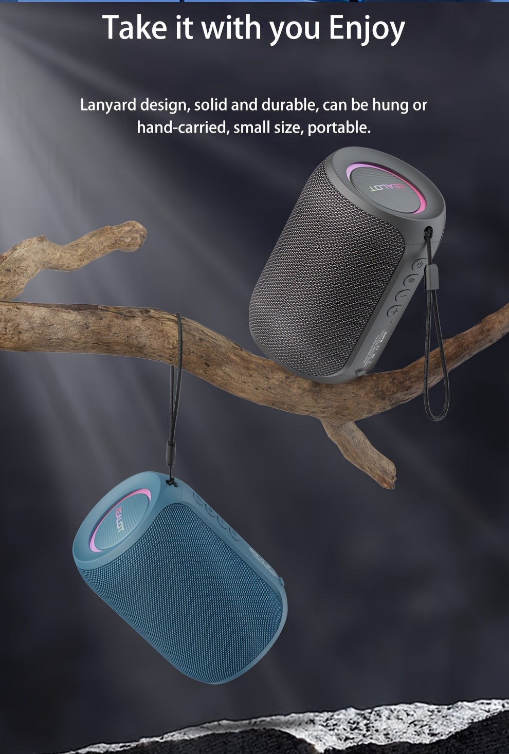 Enjoy your favorite tunes with these wireless outdoor portable subwoofer speakers, delivering rich sound and powerful bass for a great listening experience on-the-go.