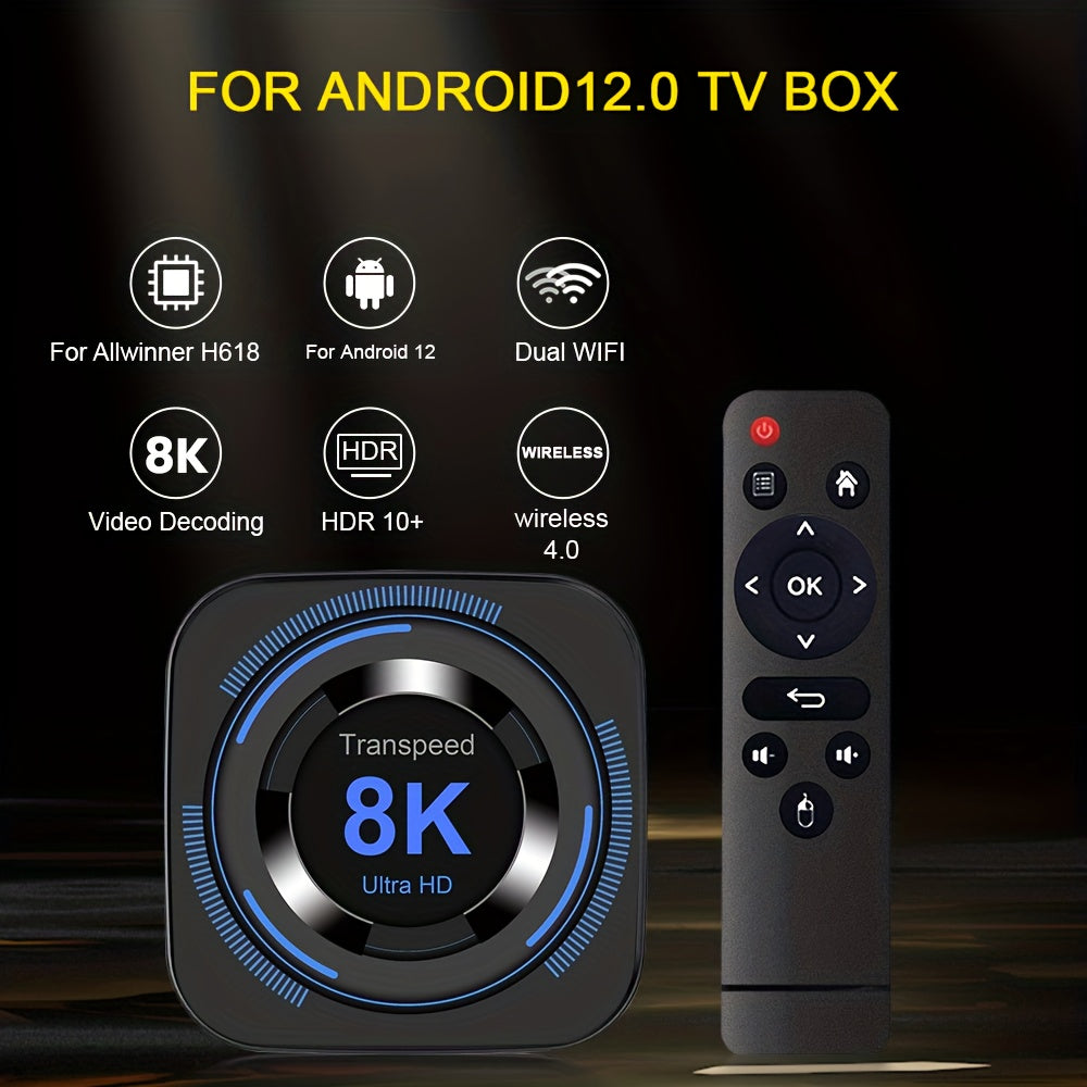 Experience wireless voice control with this advanced media player set-top box, offering seamless streaming and entertainment at your command.
