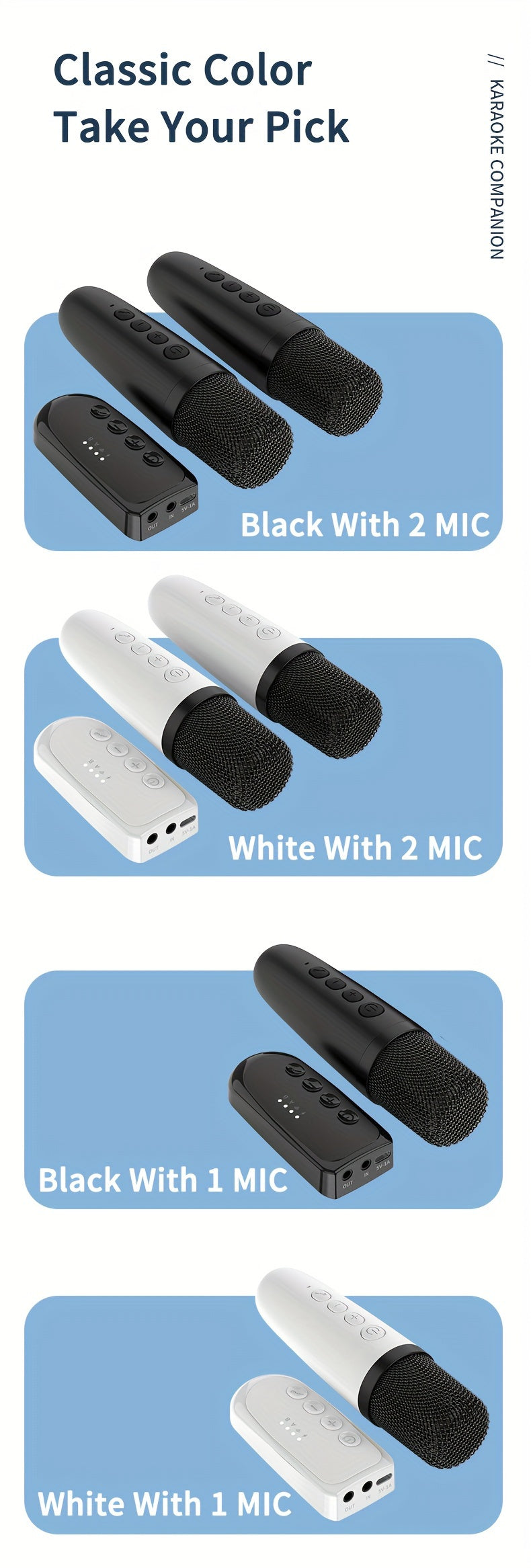 Karaoke System - Premium Dual Wireless Mics with Enhanced Mixer - Perfect all occasions