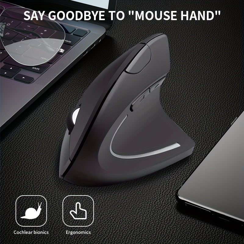Navigate comfortably with this 2.4GHz ergonomic wireless mouse—designed for smooth, precise control and long-lasting wireless freedom!