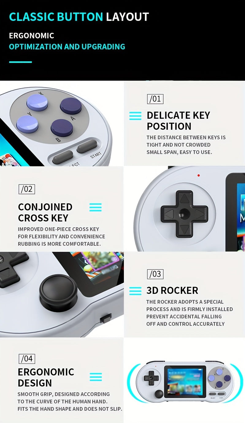 3.0 Inch Handheld Retro Gaming Console Classic Emulator