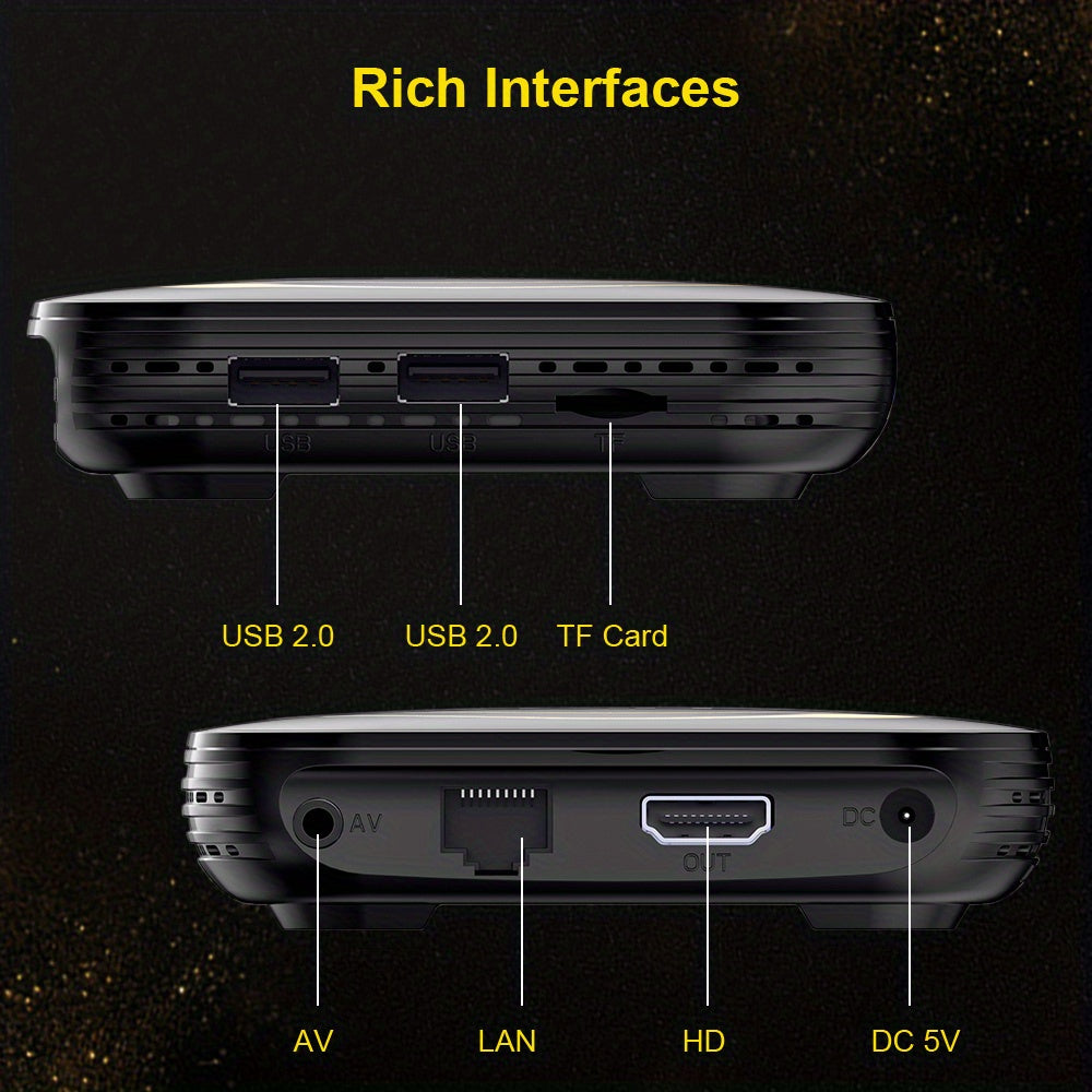 Experience wireless voice control with this advanced media player set-top box, offering seamless streaming and entertainment at your command.