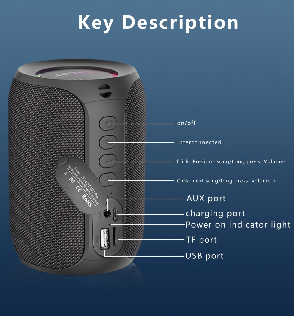 Enjoy your favorite tunes with these wireless outdoor portable subwoofer speakers, delivering rich sound and powerful bass for a great listening experience on-the-go.