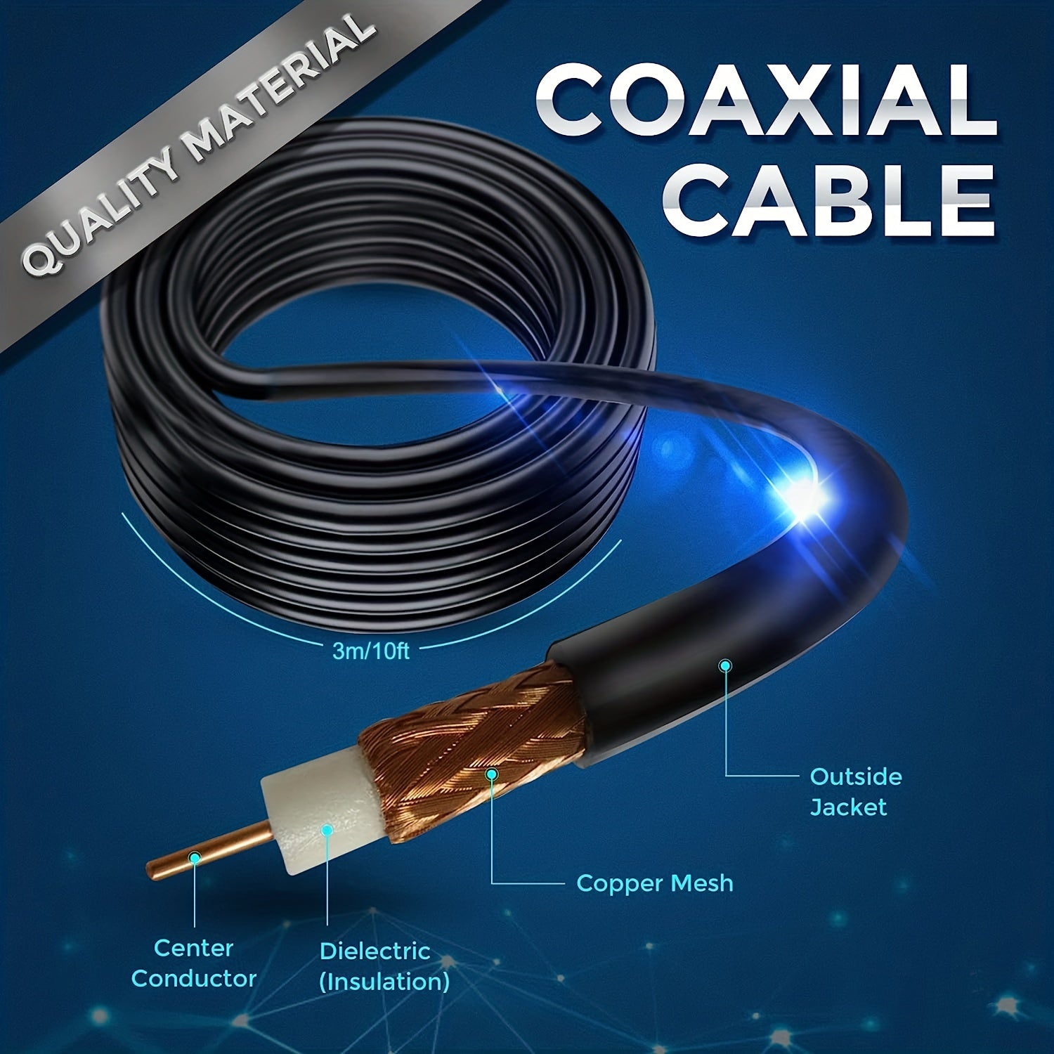 TV Antenna Pro 360° Reception 4K 1080P Compatible.