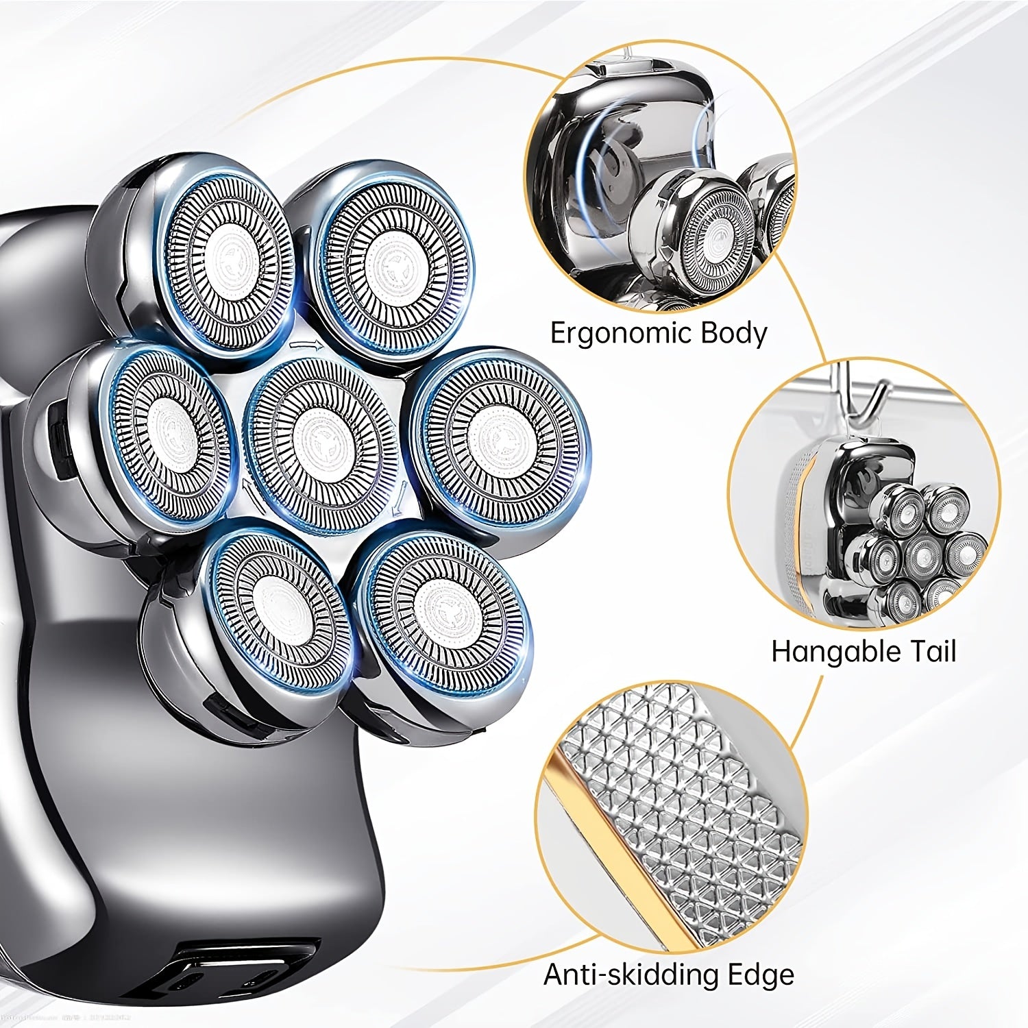 Men's Electronic Head Shaver Razor- Rechargeable