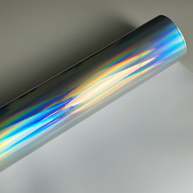 Glossy Plating Silvery Holographic Laser Chrome Vinyl Car Wrap Foil Adhesive Sticker Decal with Air Release