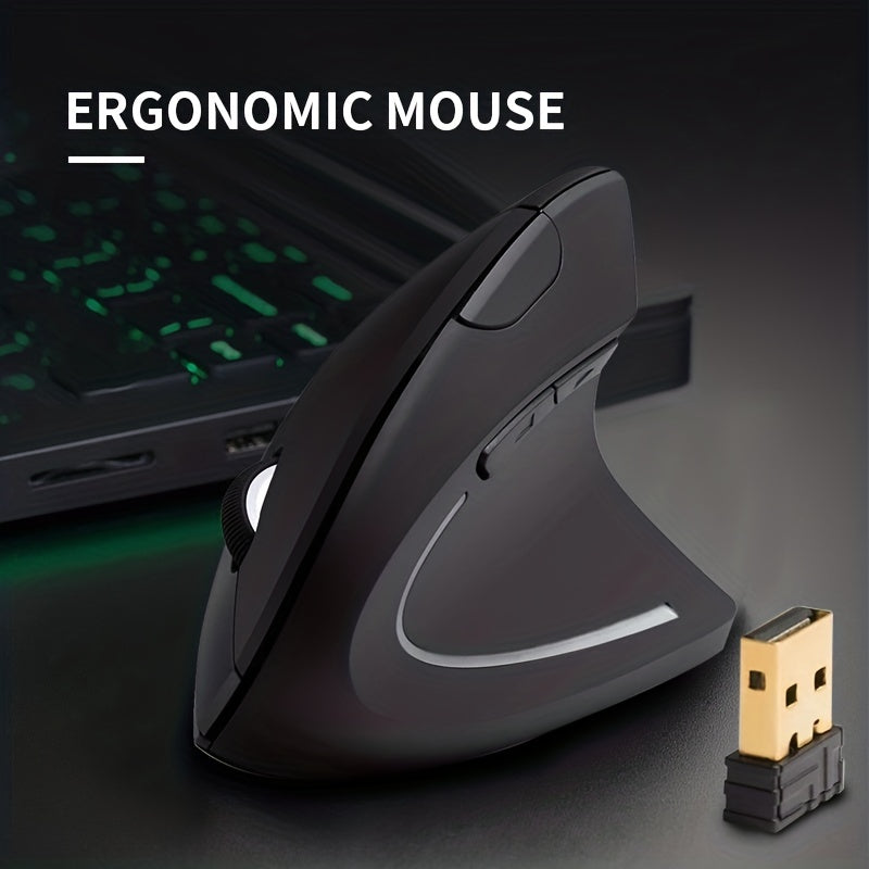 Navigate comfortably with this 2.4GHz ergonomic wireless mouse—designed for smooth, precise control and long-lasting wireless freedom!