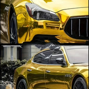 Chrome Golden Car Wrap Vinyl - 50cm X 300cm (1.64ft X 9.84ft) - High Gloss Metallic Finish, UV Resistant, Waterproof, Air Release Technology, Perfect For Vehicle Wrapping, Motorcycles, And DIY Projects