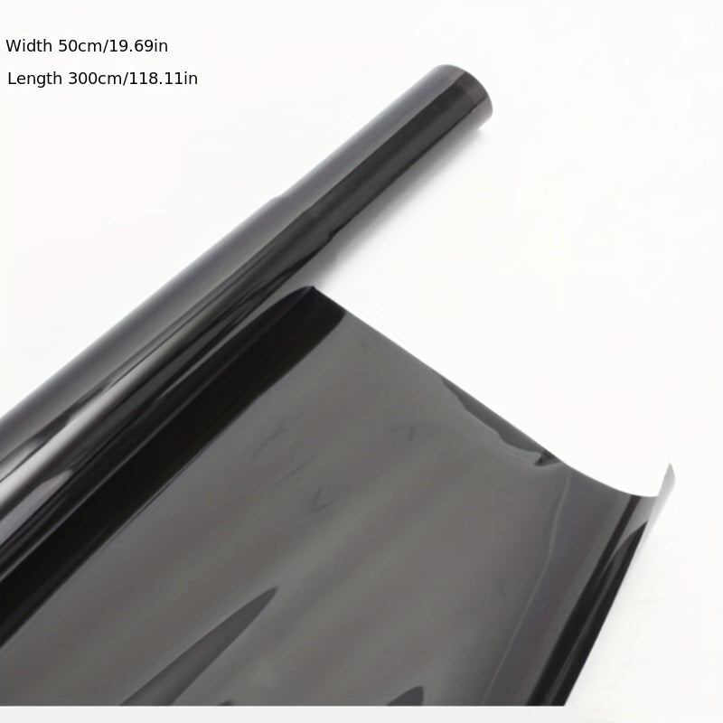 300cmx50cm/118.11inx19.69in Black Car Window Foils Tint Tinting Film Roll Car Auto Home Window Glass Summer Solar UV Protector Sticker Films