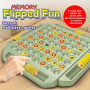 4 Player Interactive Memory Matching Board Game - Colorful Fruit & Animal Sliding Puzzle for Family Fun,Ideal for Kids