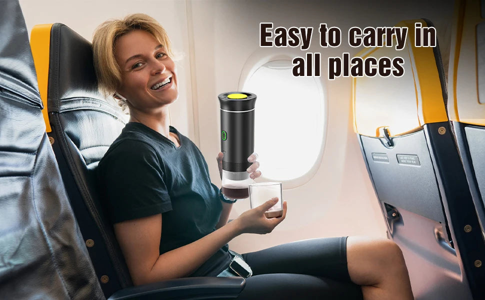 3-in-1 Wireless Electric Portable Espresso Coffee Machine for Car & Home Camping Coffee Maker Capsule Powder Travel Coffee Maker