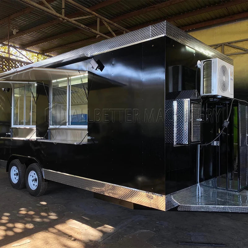 American Standard Fully Equipped Food Truck for Sale Custom Concession Trailer Bubble Tea Coffee Vending Cart Food Trailer