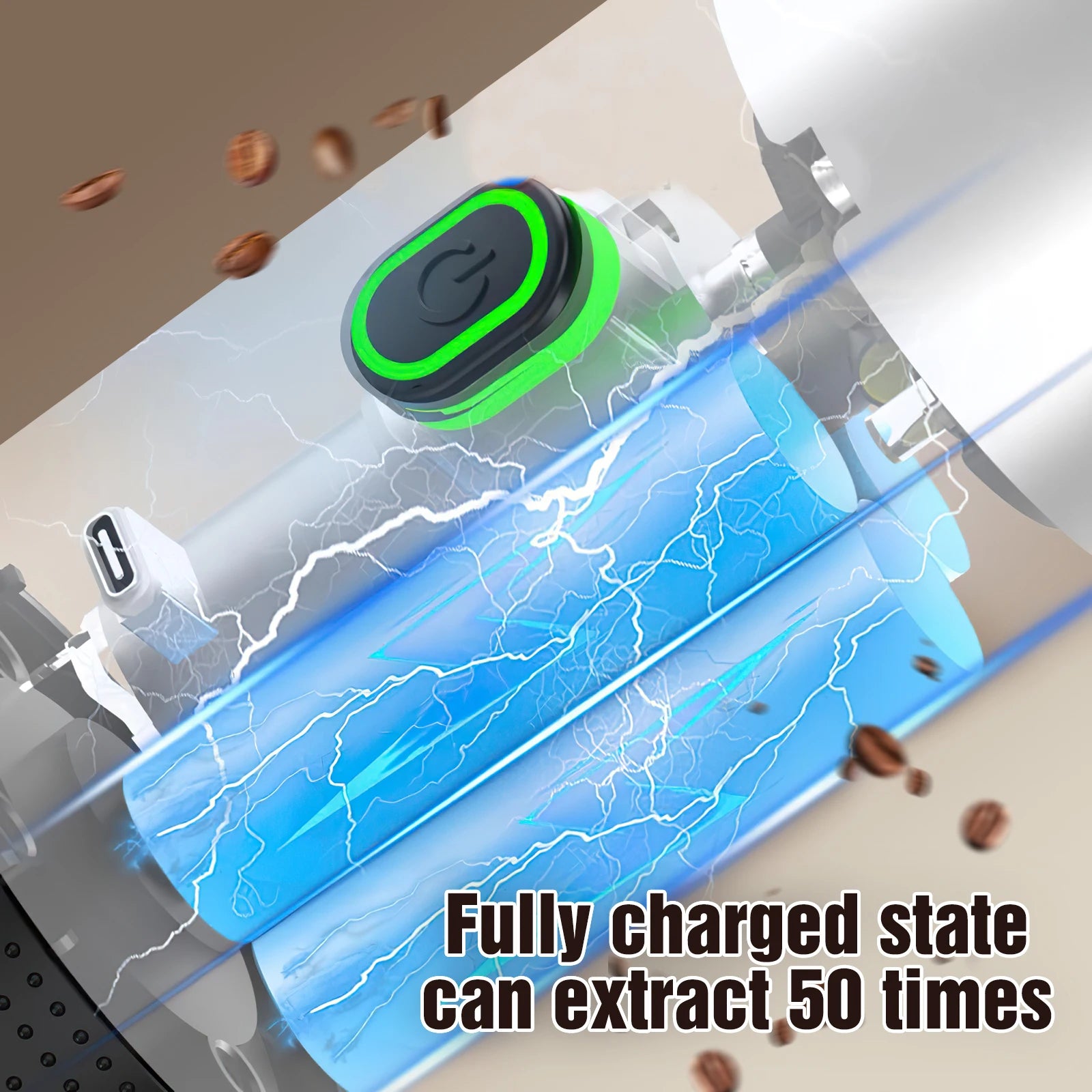 3-in-1 Wireless Electric Portable Espresso Coffee Machine for Car & Home Camping Coffee Maker Capsule Powder Travel Coffee Maker