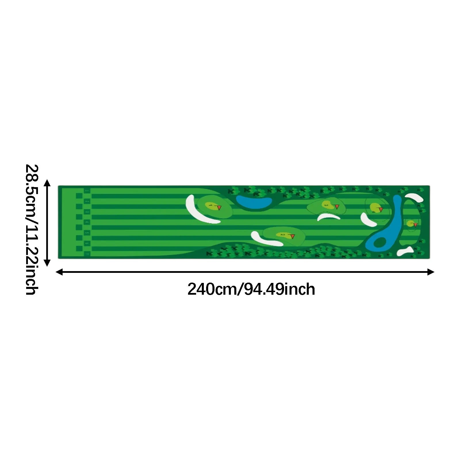 Golf Putting Mat Gift for Golfer Golfing Accessory Lightweight Portable Improve Putting Accuracy Training Aid for Park Lawn Home