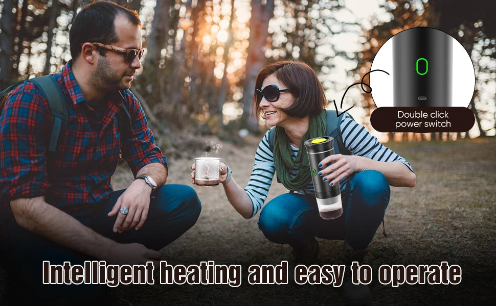 3-in-1 Wireless Electric Portable Espresso Coffee Machine for Car & Home Camping Coffee Maker Capsule Powder Travel Coffee Maker