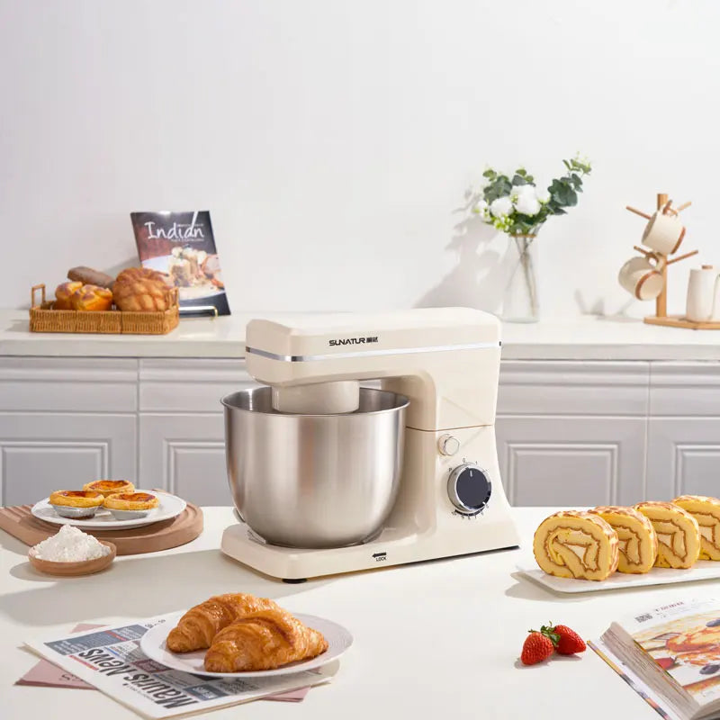 SUNATUR 5.5L New Planetary Stand Mixer Chef Machine Household Automatic Dough Kneading Home Appliance Professional 220V