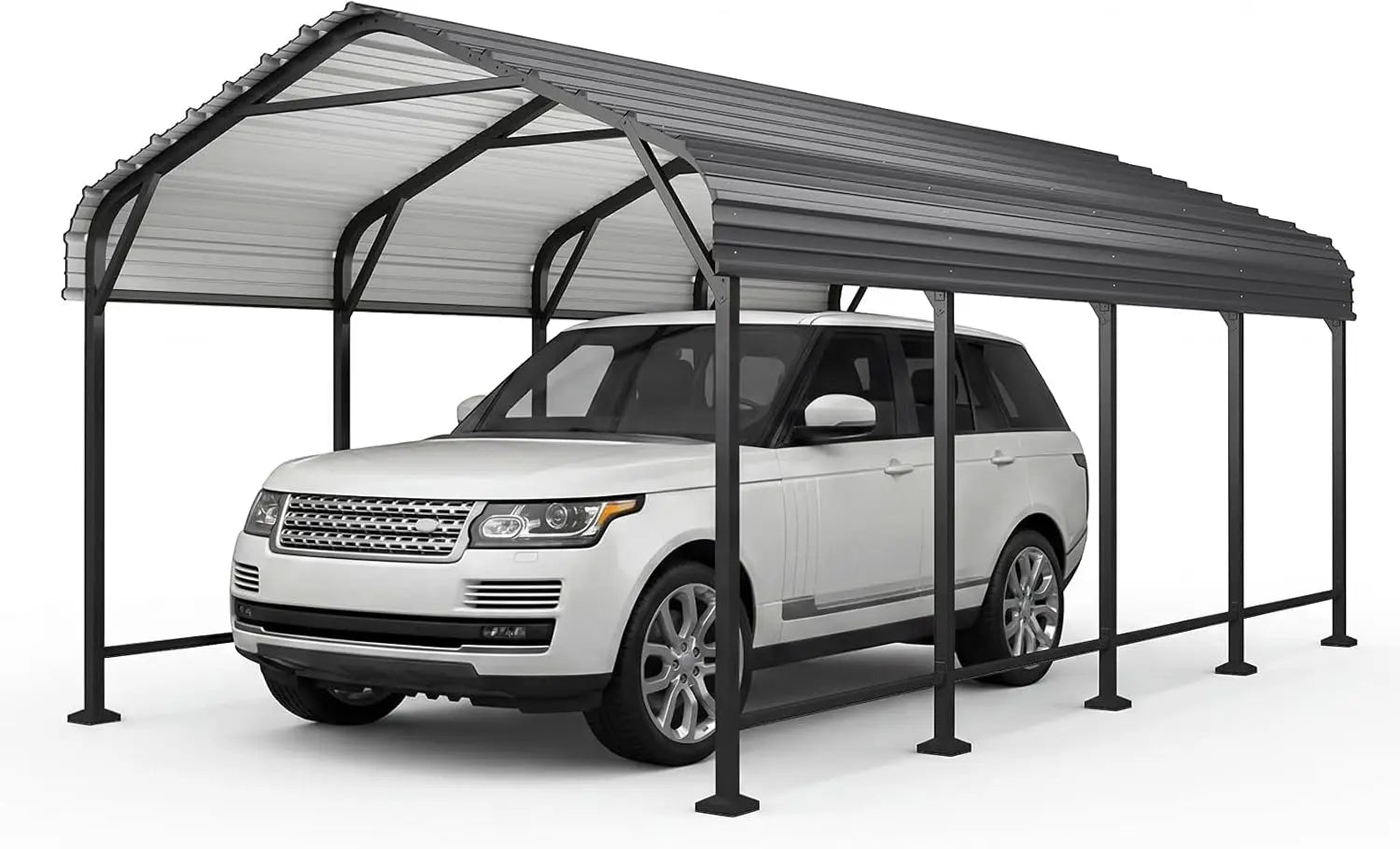 Aoxun 12x20 Metal Carport Heavy Duty Car Garage With Galvanized Roof Reinforced Frame Car Tent Garage Shelter For Car Pickup Truck Boat