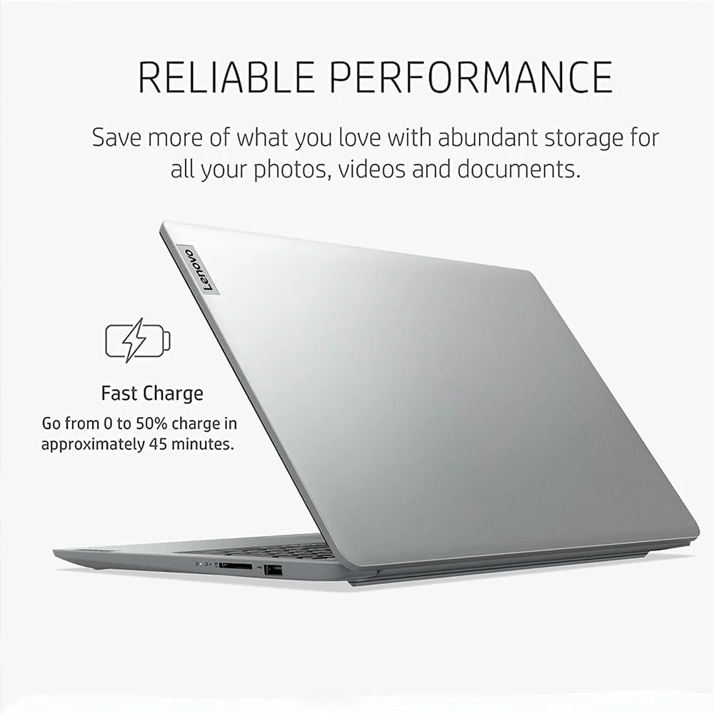 Stay productive with the Lenovo Ideapad 1i business laptop—15.6" display, Intel Celeron N4500 processor, up to 20GB RAM, dual storage (128GB eMMC + 1TB PCIe SSD), WiFi 6, and 1-year Office 365 subscription!