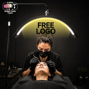Free LOGO Rotatable Lashes Lamps Half Moon Light Led Moon Lamp Photography Fill Light for Lashes Extension Beauty Floor Lamps