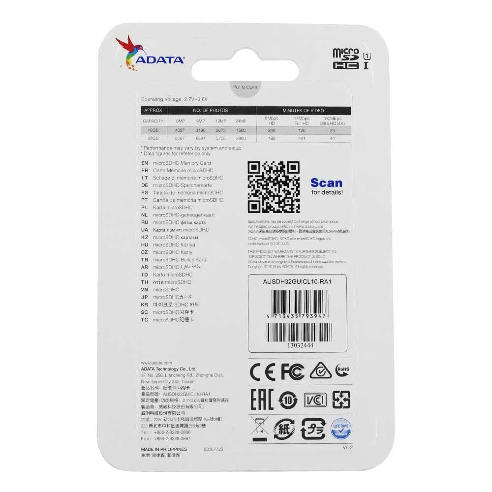 Expand your storage with this 32GB micro SD card, complete with adapter for easy use in multiple devices!