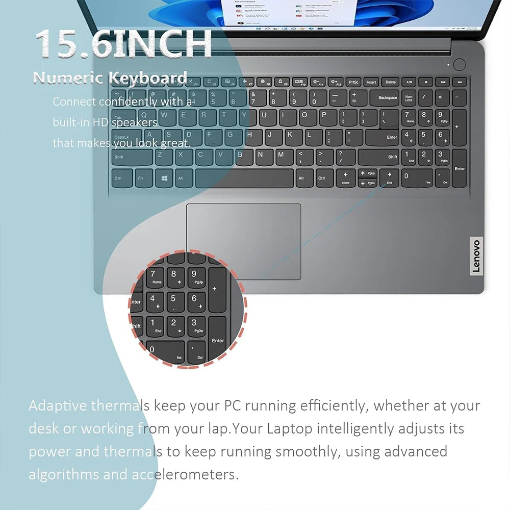 Stay productive with the Lenovo Ideapad 1i business laptop—15.6" display, Intel Celeron N4500 processor, up to 20GB RAM, dual storage (128GB eMMC + 1TB PCIe SSD), WiFi 6, and 1-year Office 365 subscription!