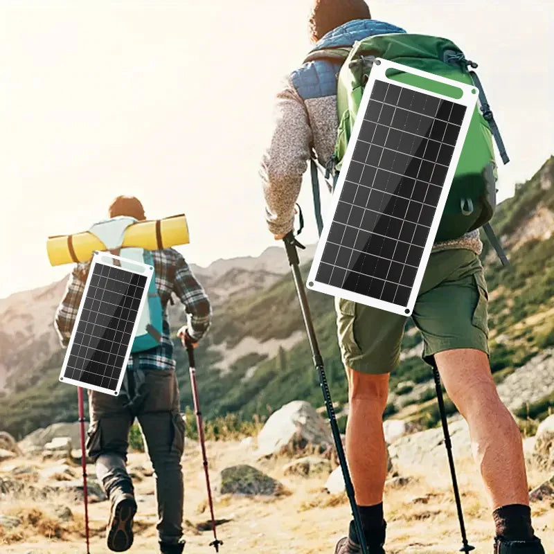 Stay powered on your outdoor adventures with this portable solar panel featuring USB output—perfect for hiking, camping, and charging your mobile phone on the go!