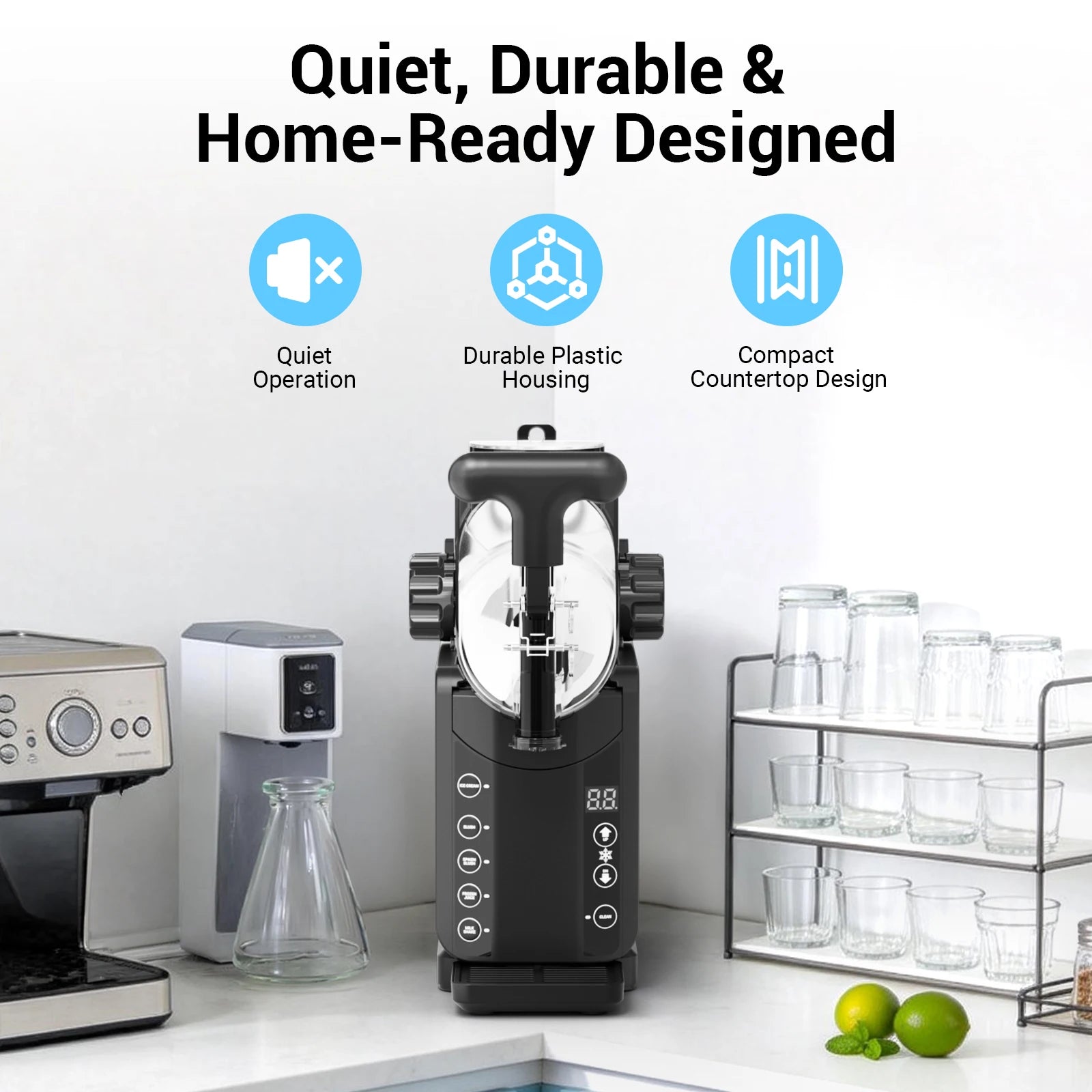 2-in-1 Slushie Machines & Soft Serve Ice Cream Maker, 68oz Vessel No-Ice-Needed  Slushy Maker Machine Frozen Drink Machine