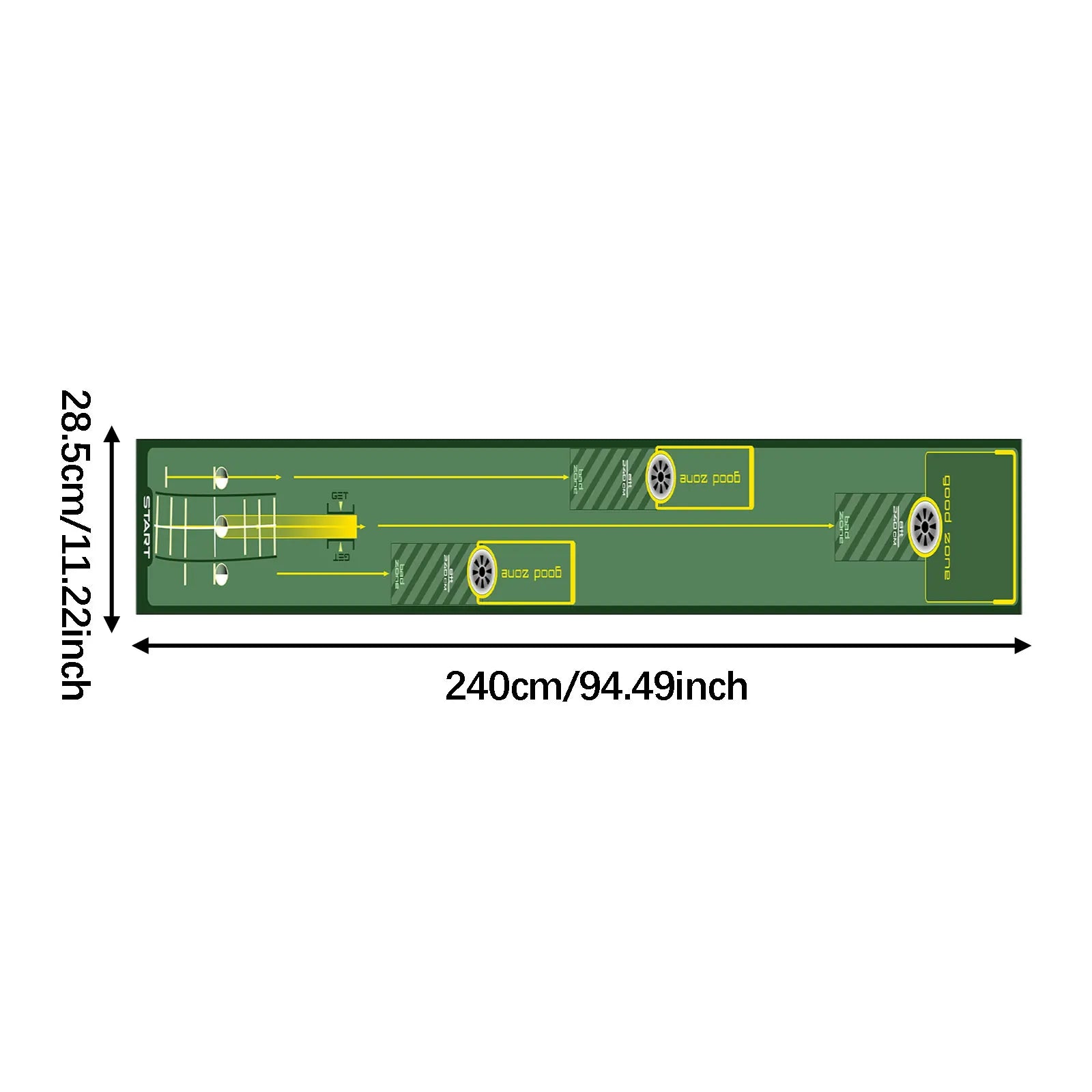 Golf Putting Mat Gift for Golfer Golfing Accessory Lightweight Portable Improve Putting Accuracy Training Aid for Park Lawn Home