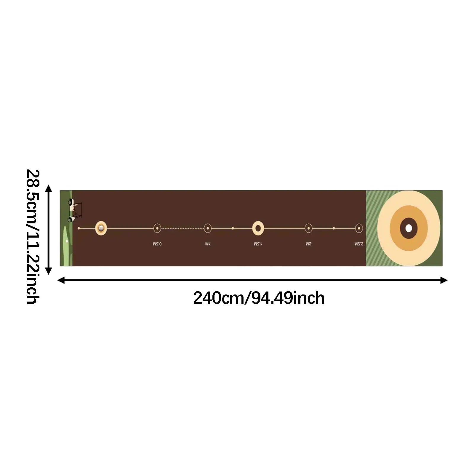 Golf Putting Mat Gift for Golfer Golfing Accessory Lightweight Portable Improve Putting Accuracy Training Aid for Park Lawn Home