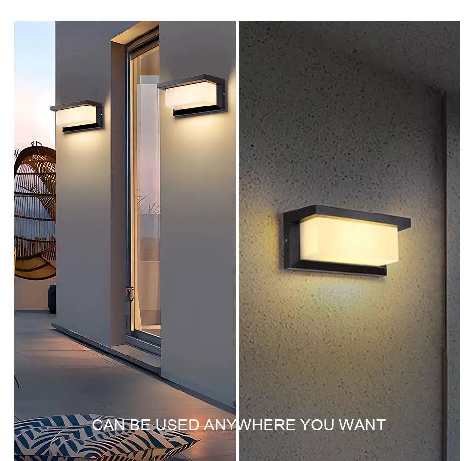 LED Outdoor Wall Light Waterproof outdoor led light Radar Motion Sensor outdoor lamp for Balcony garden lights outdoor lighting