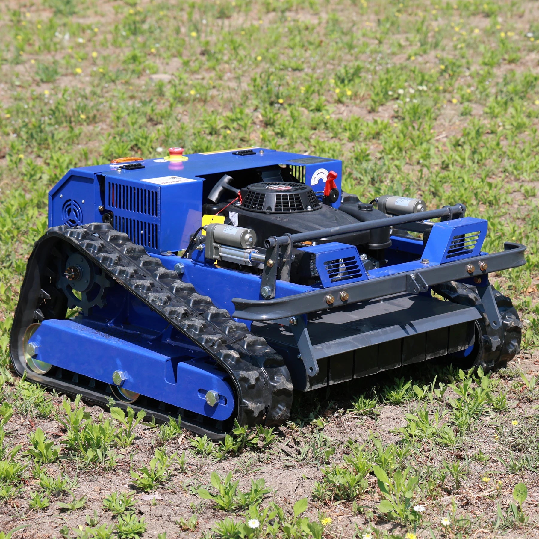Slope Mower Remote Control, 9HP Tracked Robotic Lawn Mower, RC Crawler Radio Controlled Grass Cutter for Steep Terrain