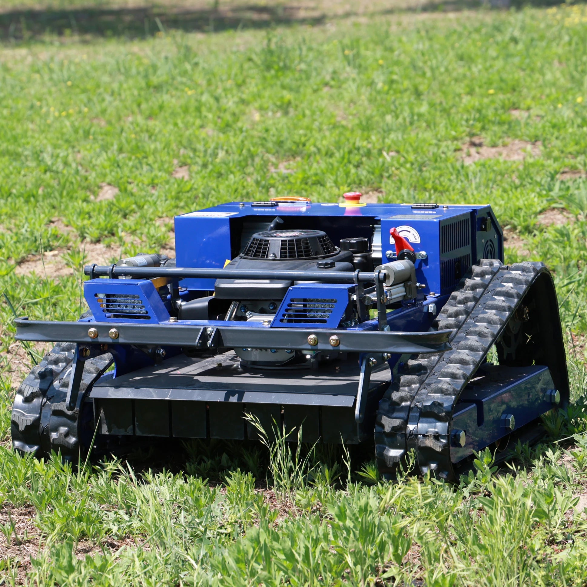 Slope Mower Remote Control, 9HP Tracked Robotic Lawn Mower, RC Crawler Radio Controlled Grass Cutter for Steep Terrain
