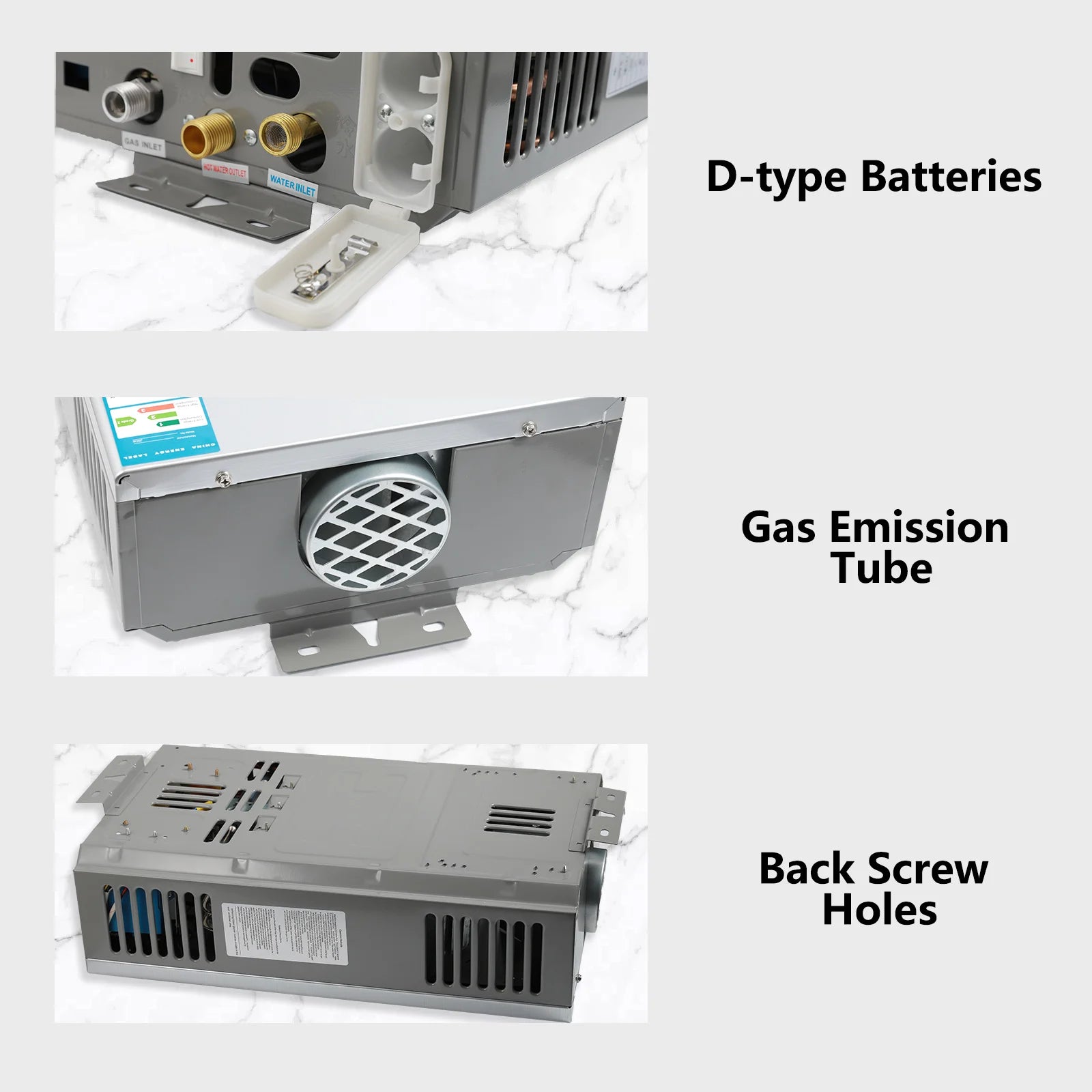 6L LPG Gas Water Heater tainless Steel Tankless Propane Gas LPG LPG body With show Kit Home Camping Appliance