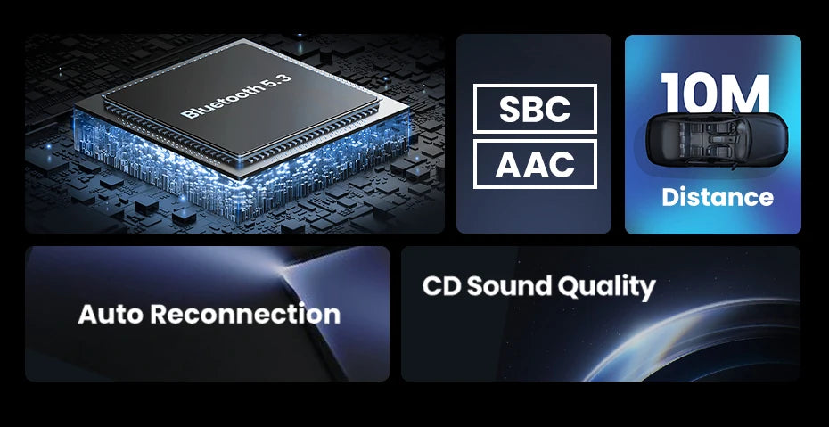 UGREEN Bluetooth Receiver 5.3 Adapter Hands-Free Car Kits AUX Audio 3.5mm Jack Music Wireless Receiver for Car BT Transmitter