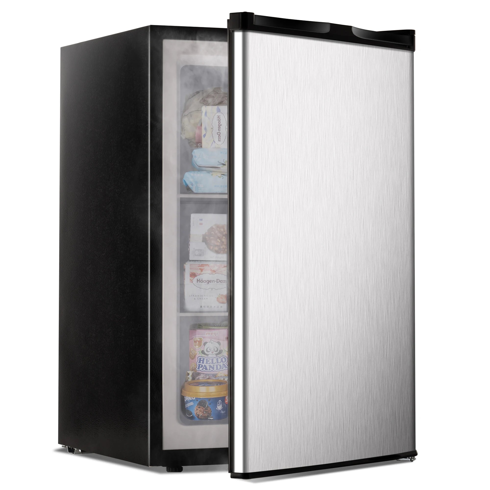 SIMZLIFE Upright freezer 3.0Cubic Feet Single Door Compact Mini Freezer with Reversible Door Small freezer for Home Dorms Office