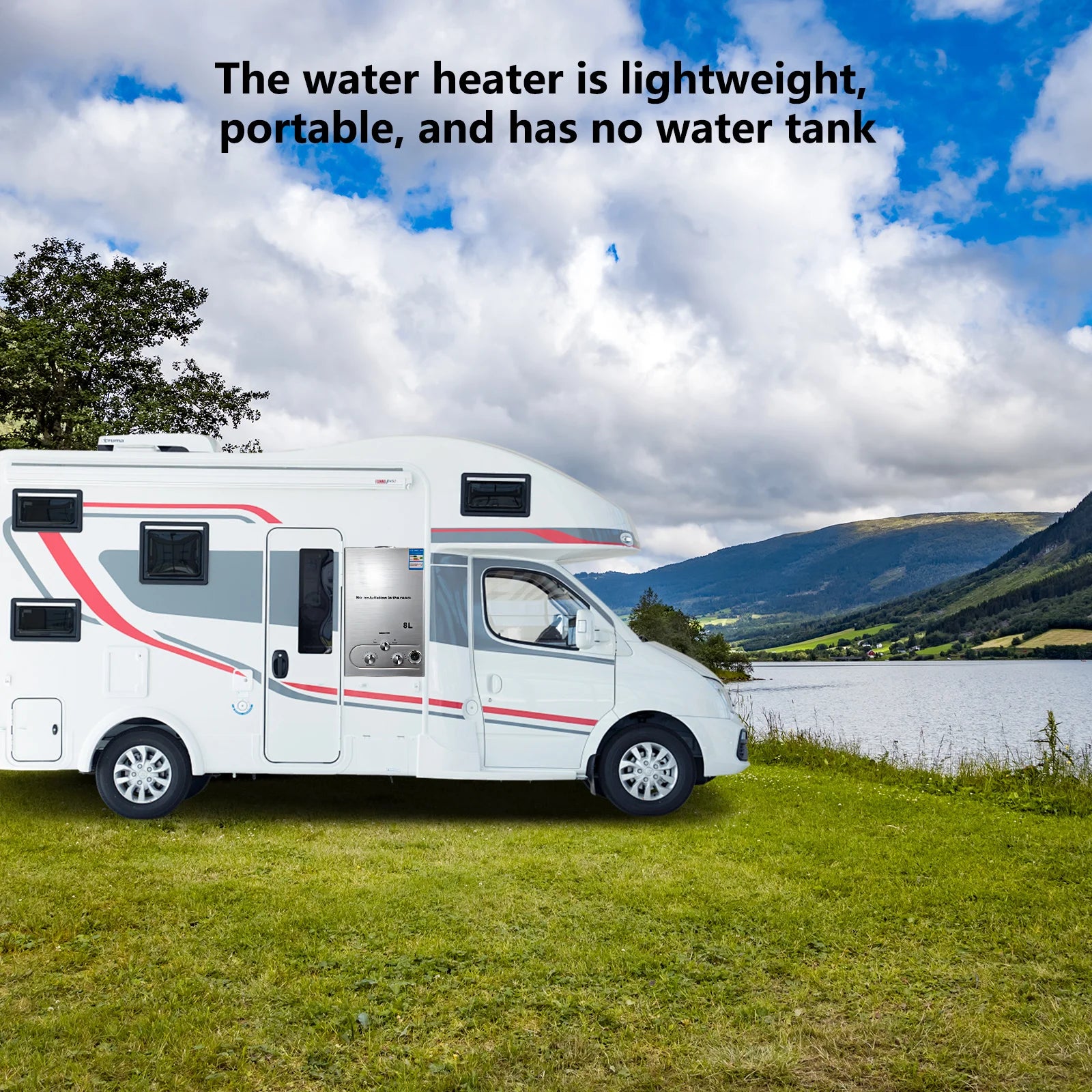 6L LPG Gas Water Heater tainless Steel Tankless Propane Gas LPG LPG body With show Kit Home Camping Appliance