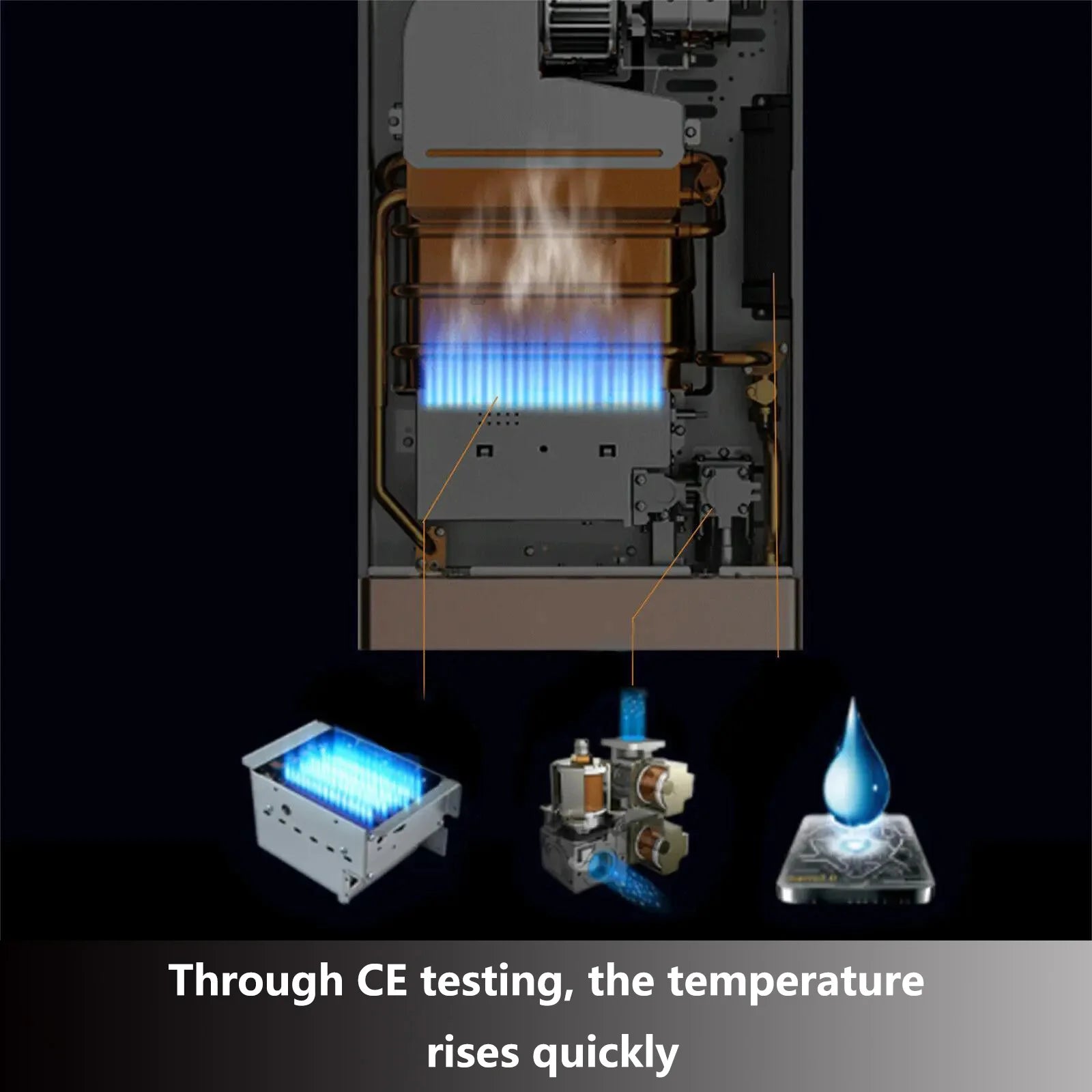 6L LPG Gas Water Heater tainless Steel Tankless Propane Gas LPG LPG body With show Kit Home Camping Appliance