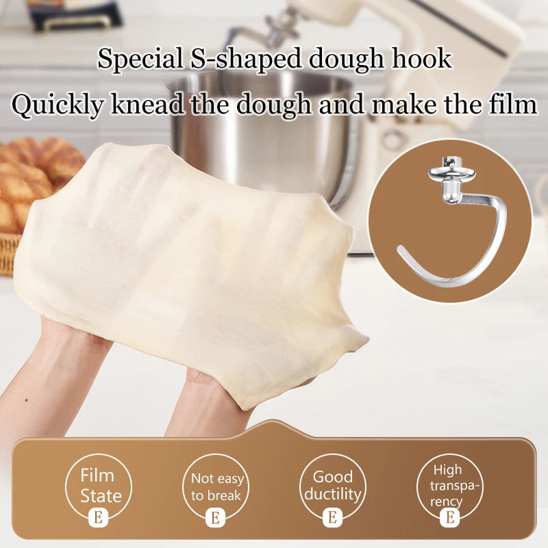 SUNATUR 5.5L New Planetary Stand Mixer Chef Machine Household Automatic Dough Kneading Home Appliance Professional 220V