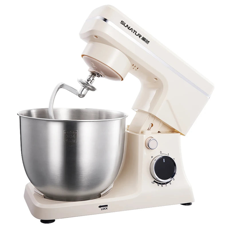 SUNATUR 5.5L New Planetary Stand Mixer Chef Machine Household Automatic Dough Kneading Home Appliance Professional 220V