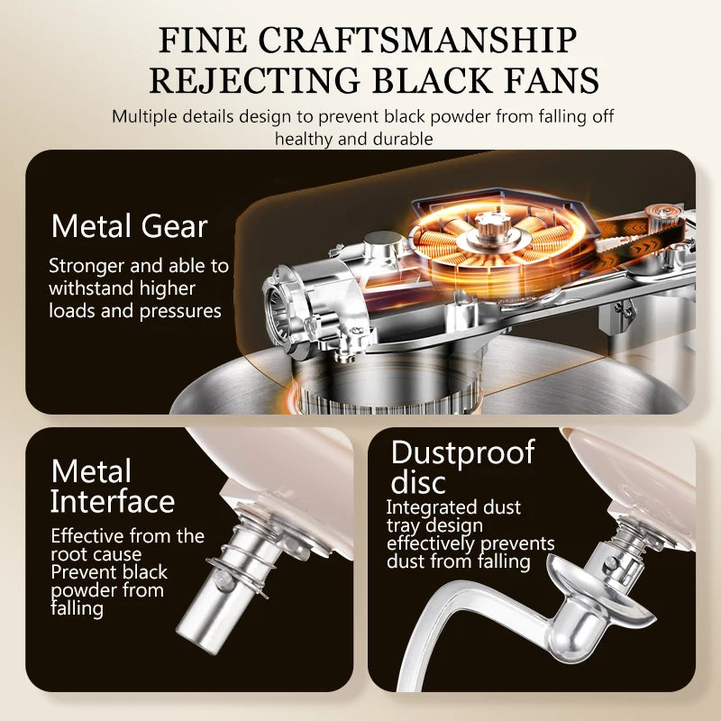 SUNATUR 5.5L New Planetary Stand Mixer Chef Machine Household Automatic Dough Kneading Home Appliance Professional 220V