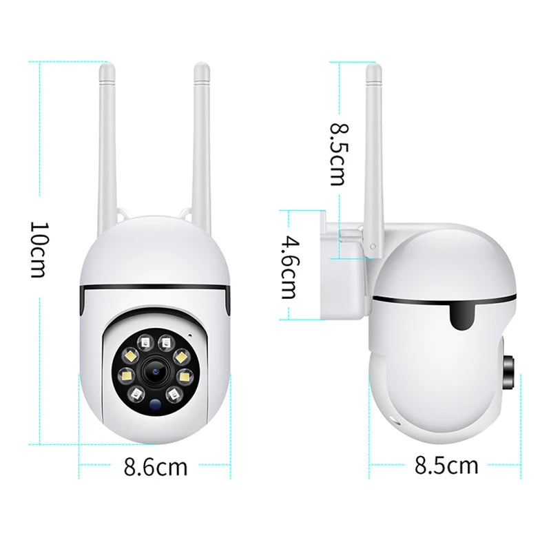 Secure your space with WiFi wireless security camera—featuring 4X zoom, auto-tracking, two-way audio, HD video, and color night vision for complete peace of mind!