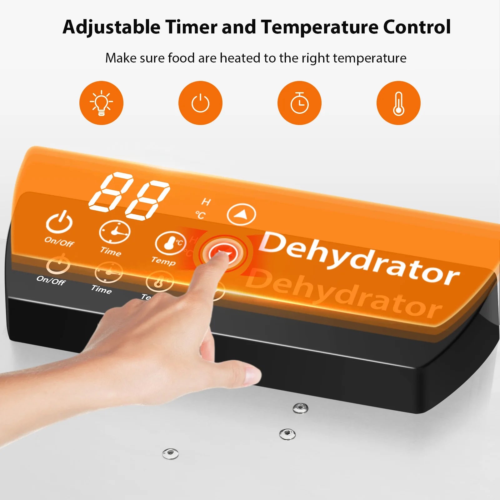 Commercial Grade Food Dehydrator Machine 110V 1500W Stainless Steel 20 Trays