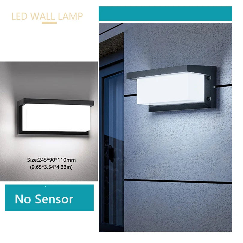 LED Outdoor Wall Light Waterproof outdoor led light Radar Motion Sensor outdoor lamp for Balcony garden lights outdoor lighting