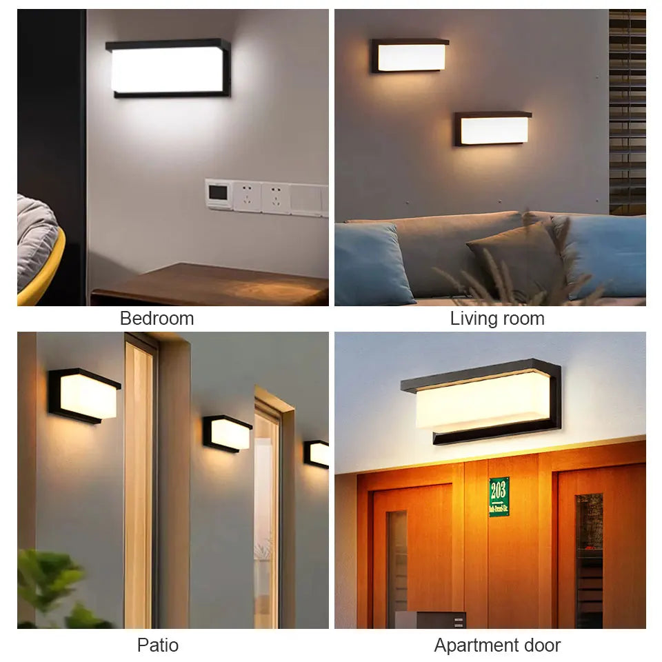 LED Outdoor Wall Light Waterproof outdoor led light Radar Motion Sensor outdoor lamp for Balcony garden lights outdoor lighting